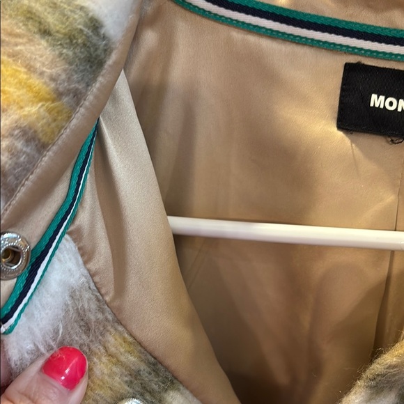 Monrow Multi Color Plaid Flannel Shacket Coat Jacket sz S - Picture 6 of 8